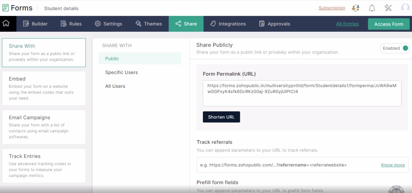 Zoho Forms
